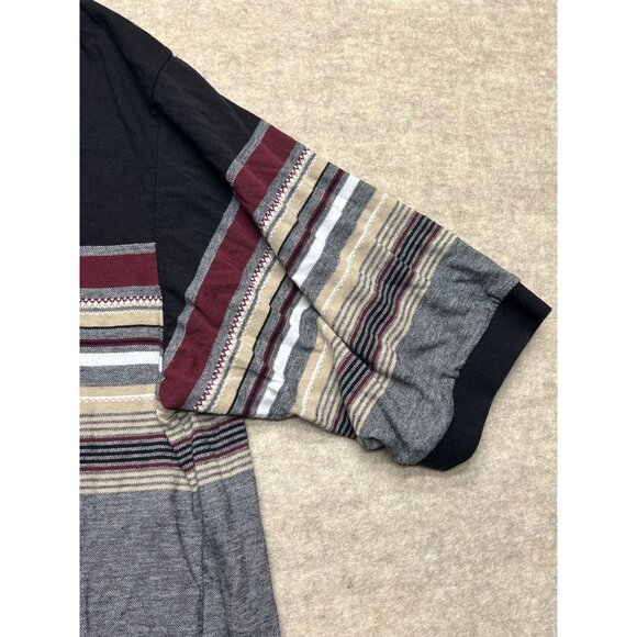 Vintage 90's Classics by Palmland Striped Short Sleeve Men's Polo Shirt 2XLT - Picture 3 of 9